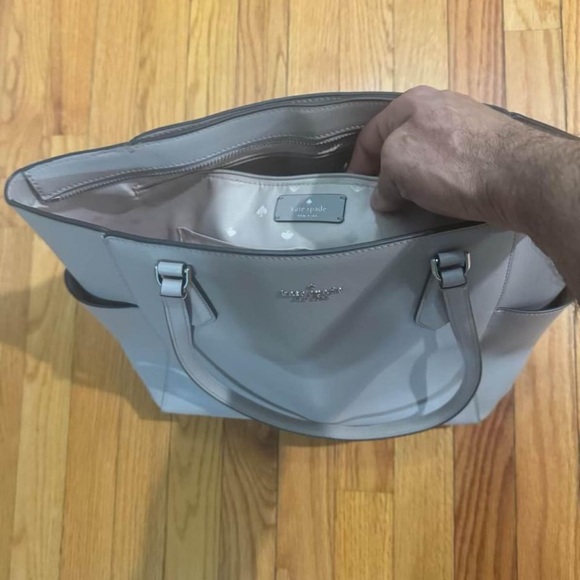 Great condition almost new Kate spade Gray tote - Picture 2 of 6